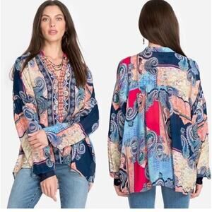 Johnny Was Onda Button Down Shirt Size Small
